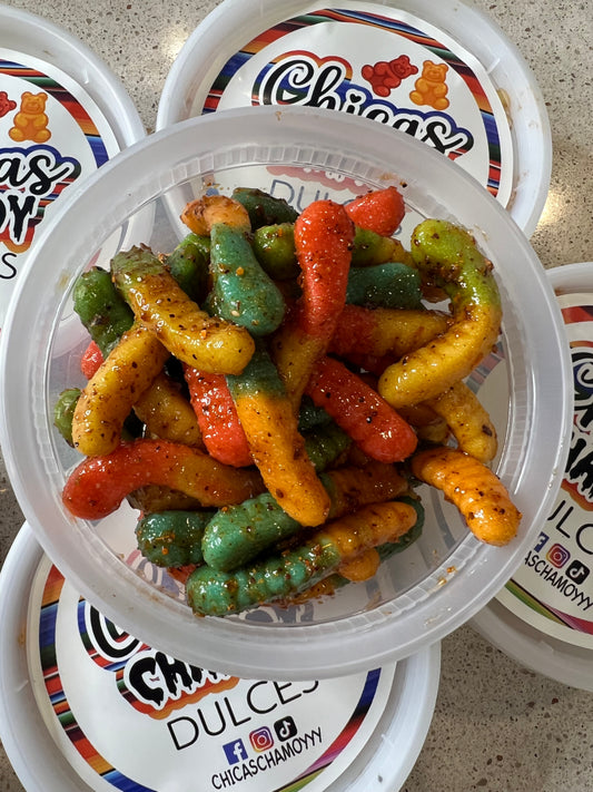 Chamoy Sour Worms Enchilados